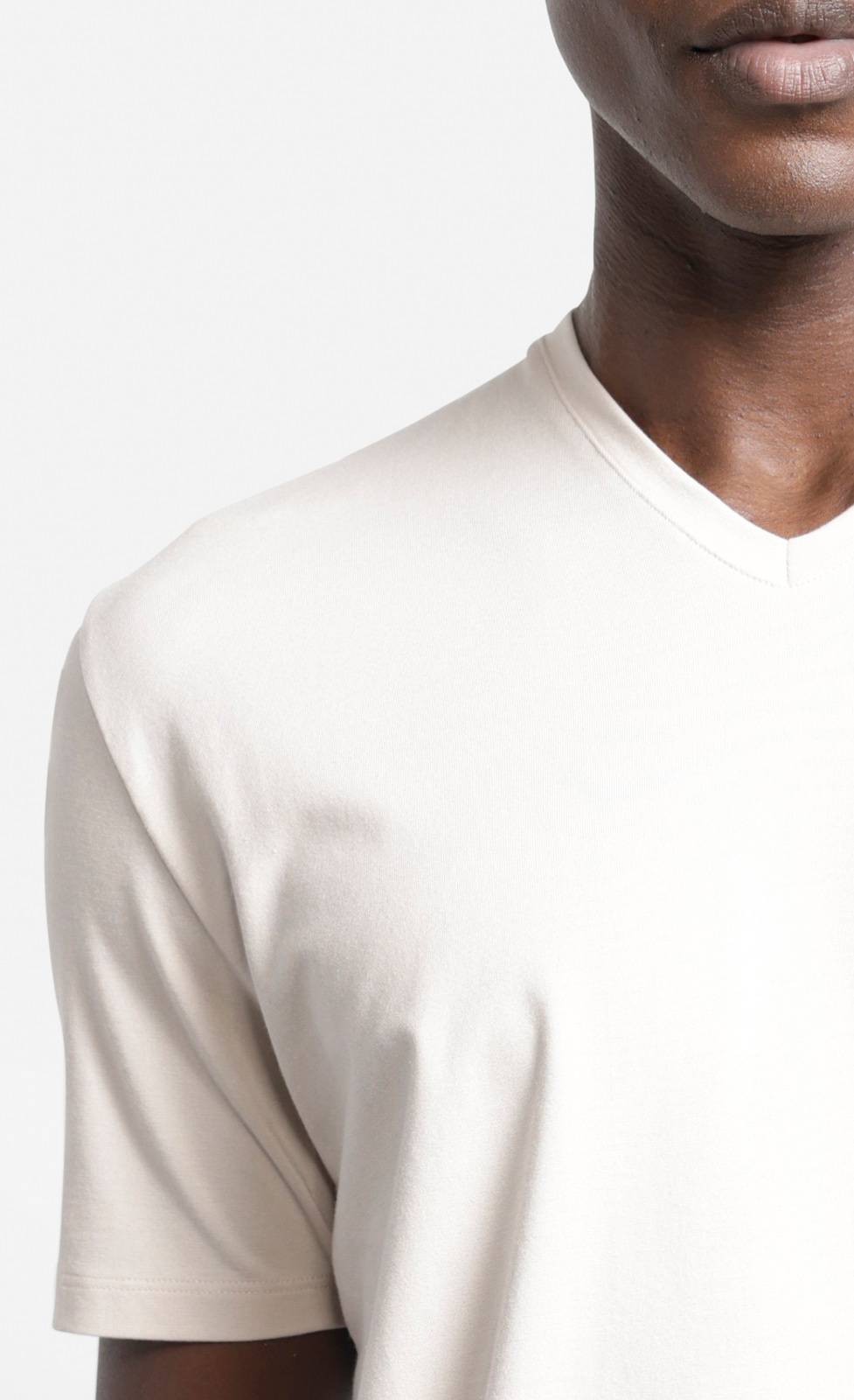 Kiefermann Hapes V-Ausschnitt T-Shirt aus Baumwolle-Modal Großer Ausverkauf