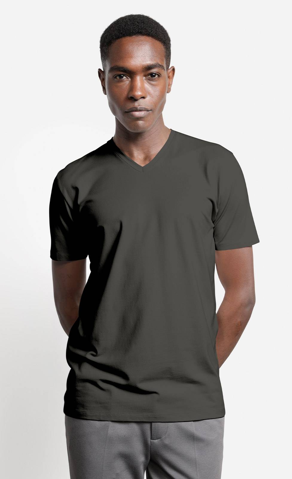 Kiefermann Hapes V-Ausschnitt T-Shirt aus Baumwolle-Modal Großer Ausverkauf