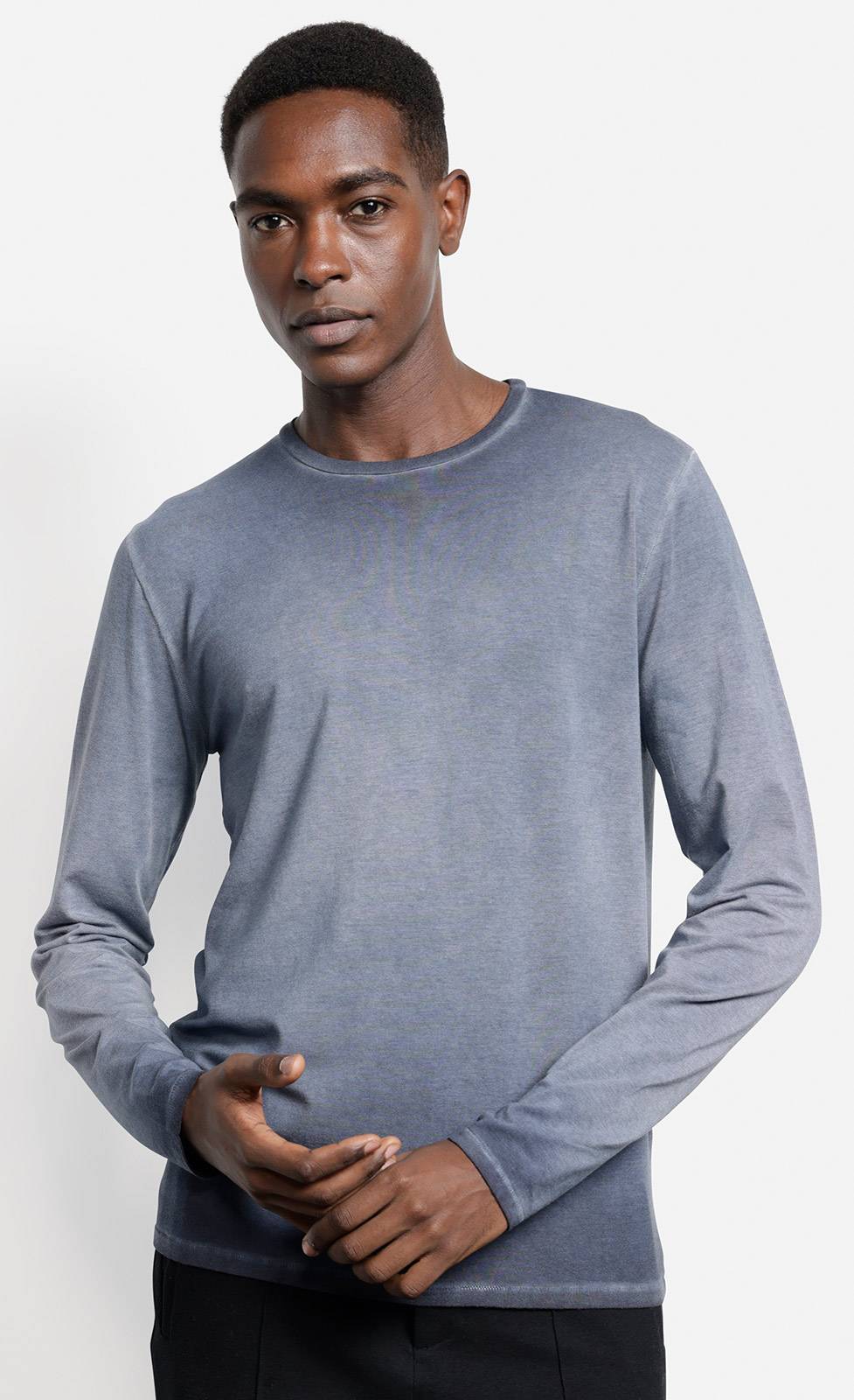 Kiefermann Erics Überfärbtes Langarmshirt mit Rundhals Begrenztes Angebot