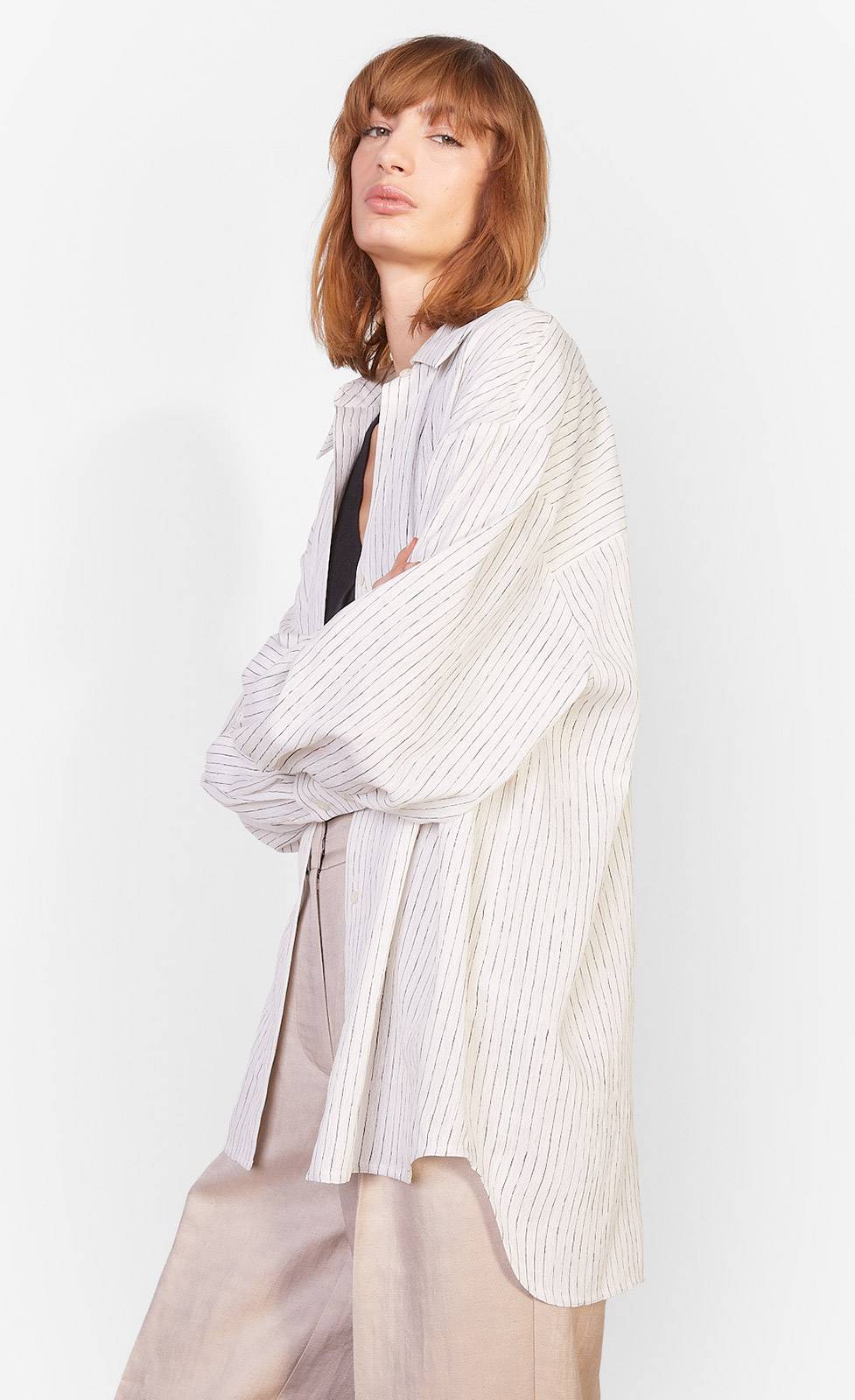 Kiefermann Cindy Gestreifte Longbluse in Crinkle-Optik Kostenloser Versand international