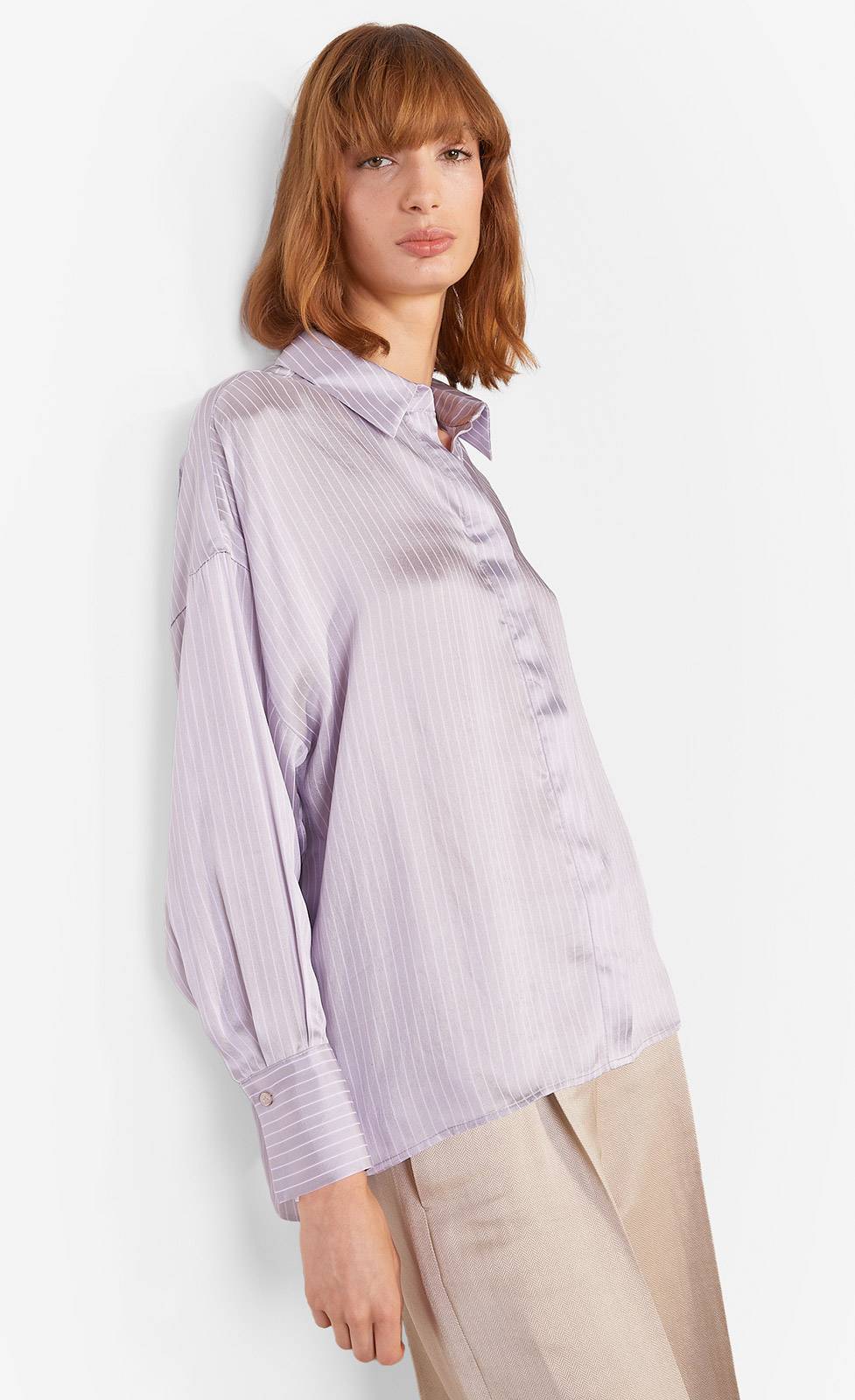 Kiefermann Cecilie Gestreifte Bluse aus Seidenmaterial Fabrikladen