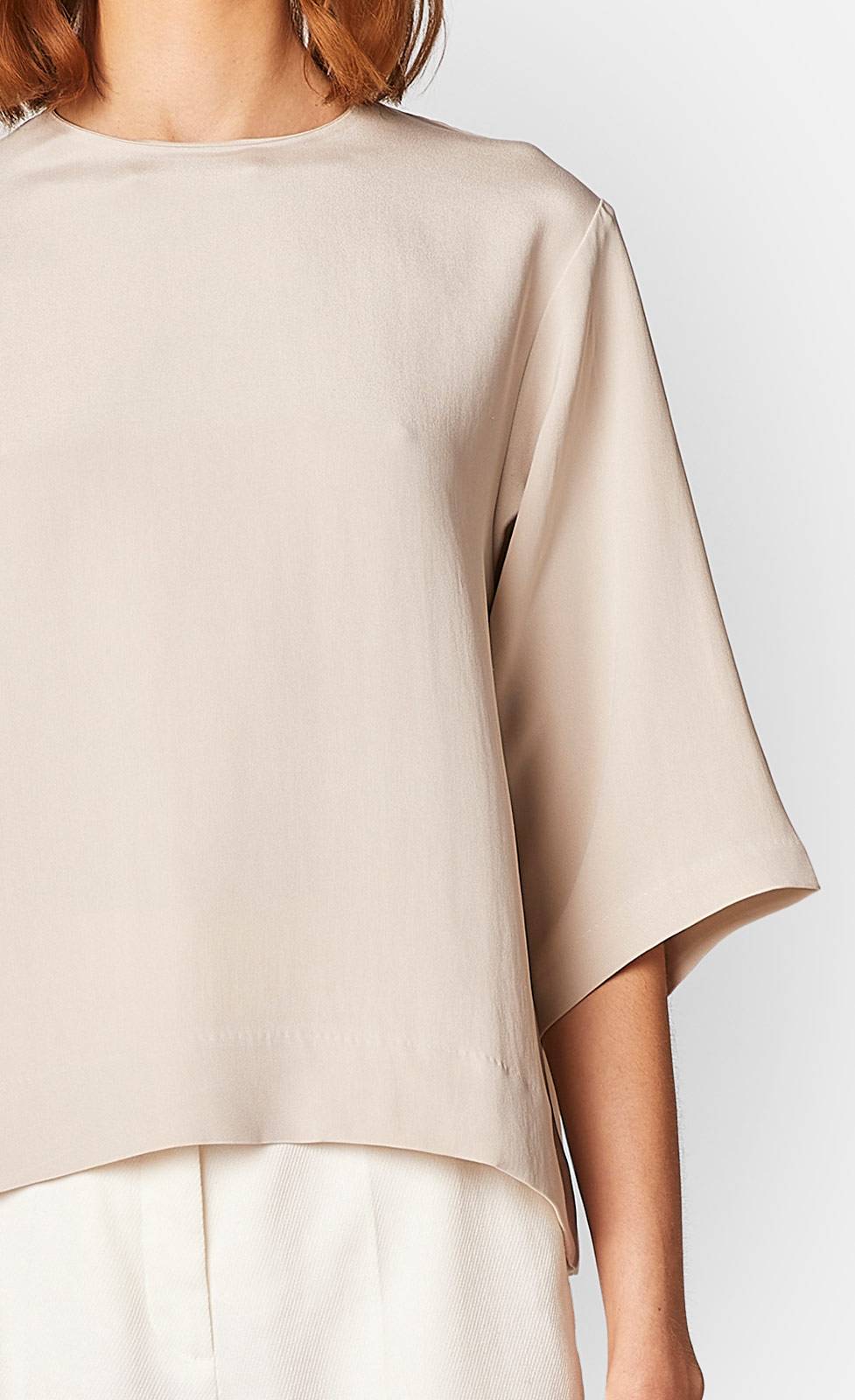 Kiefermann Colette Kurzarm-Seidenshirt Begrenzt auf 3 Tage