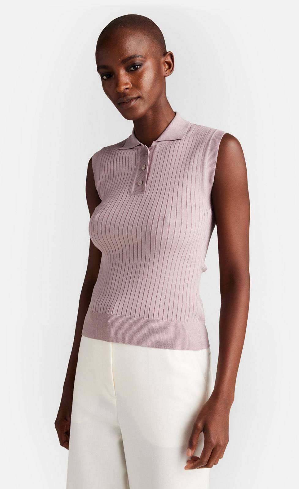 Kiefermann Melody Rippstrickpolo mit Knopfleiste 2025