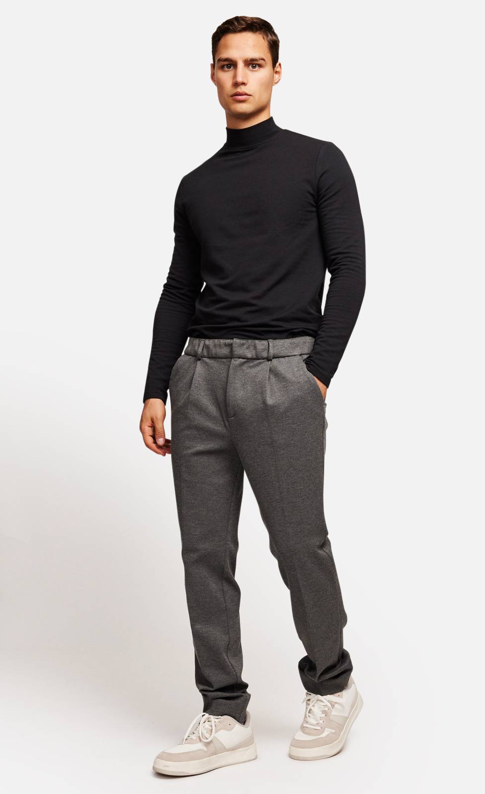 Kiefermann Jerome Mel. Hose aus kompaktem Melangejersey im Angebot