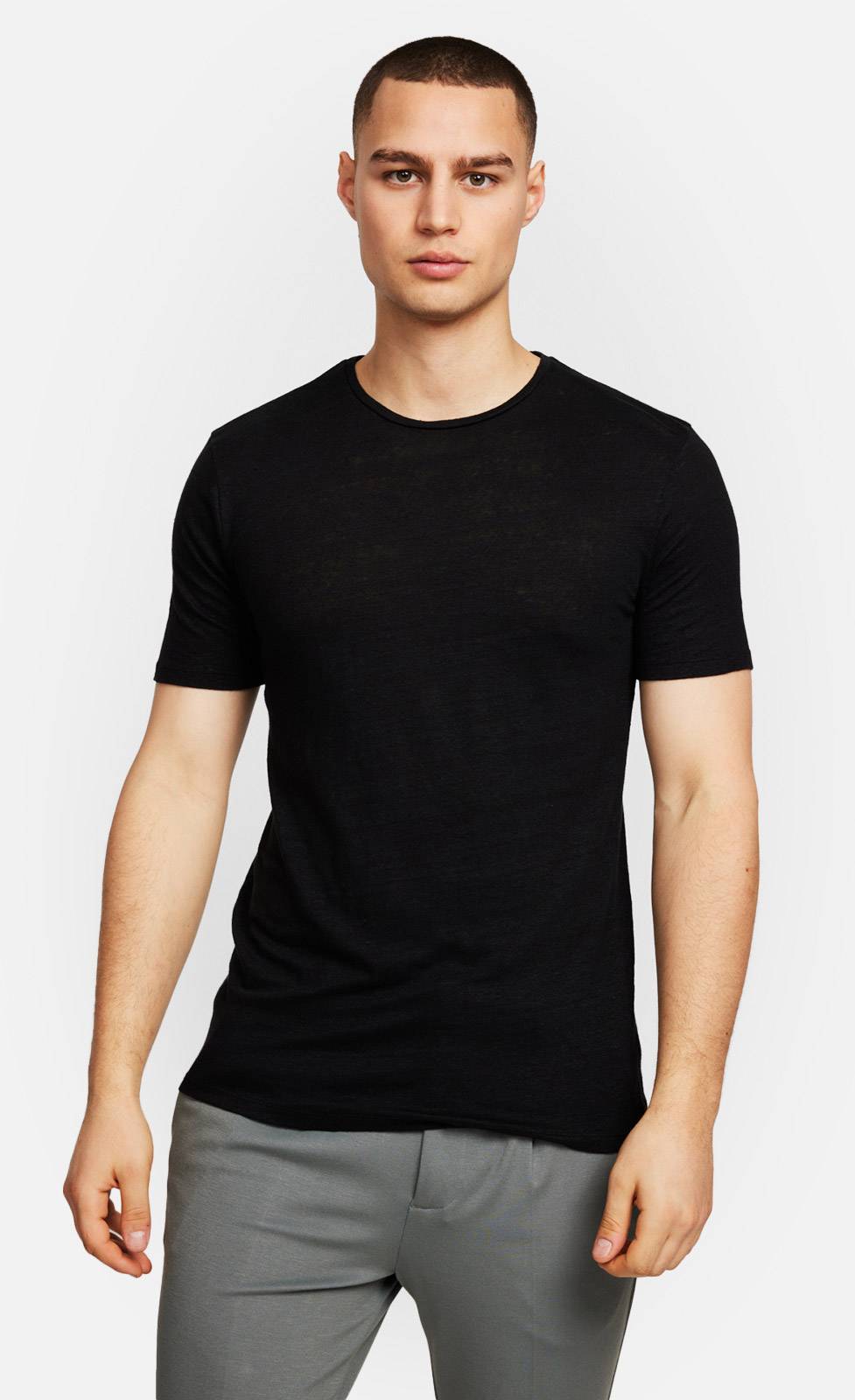 Kiefermann Laine Leinen-T-Shirt mit Rundhalsausschnitt Jubiläumsangebot