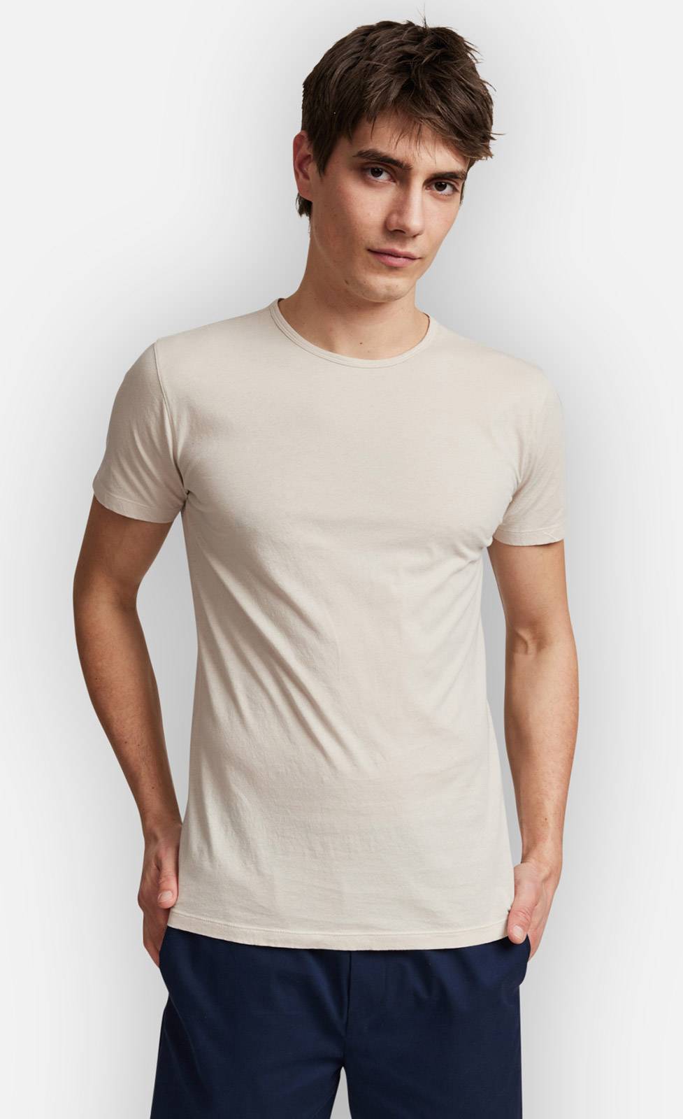 Kiefermann Lio Baumwoll-T-Shirt mit Rundhals Heißer Verkauf