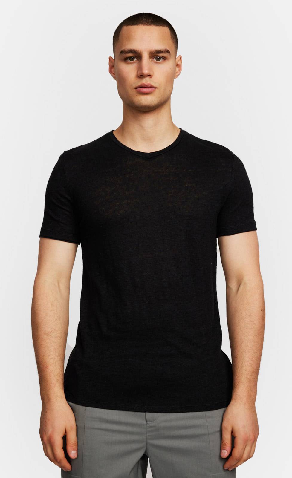 Kiefermann Flynn Leinen-T-Shirt mit V-Ausschnitt Neueste Mode