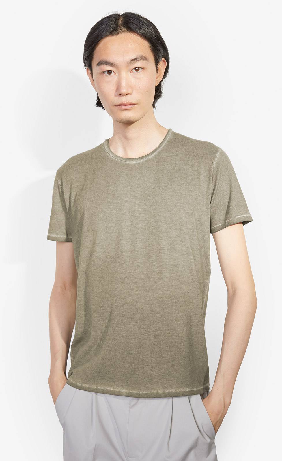 Kiefermann Robin Überfärbtes Rundhals-T-Shirt Online Outlet