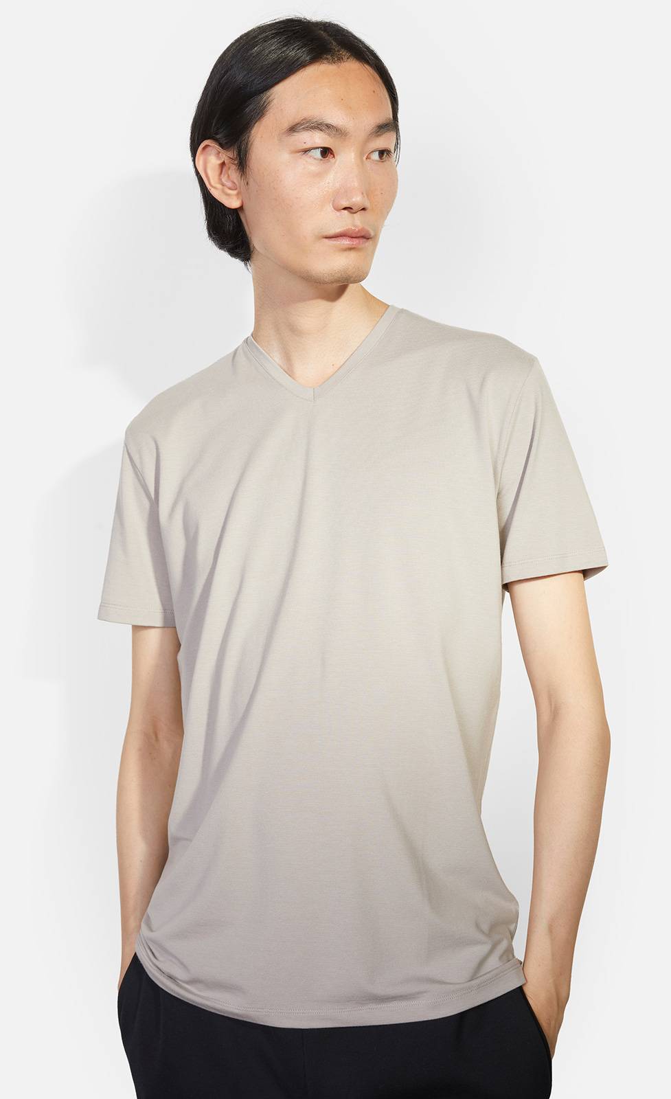 Kiefermann Hape V-Ausschnitt T-Shirt aus Baumwolle-Modal Saisonale Angebote