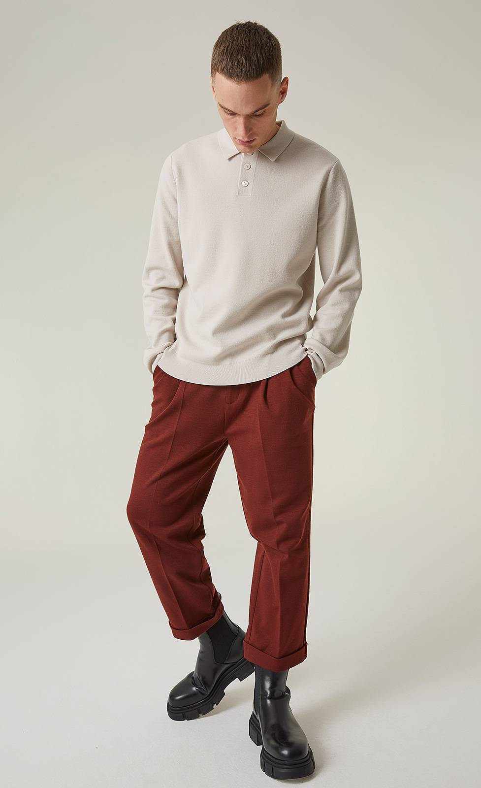 Kiefermann Aidan Strickpullover mit Polokragen Letzte 2 Tage