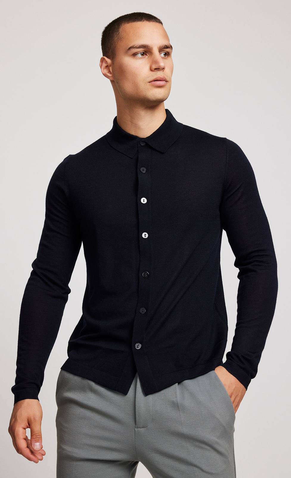 Kiefermann Adam Merino Strickhemd Discount Store für neue Produkte