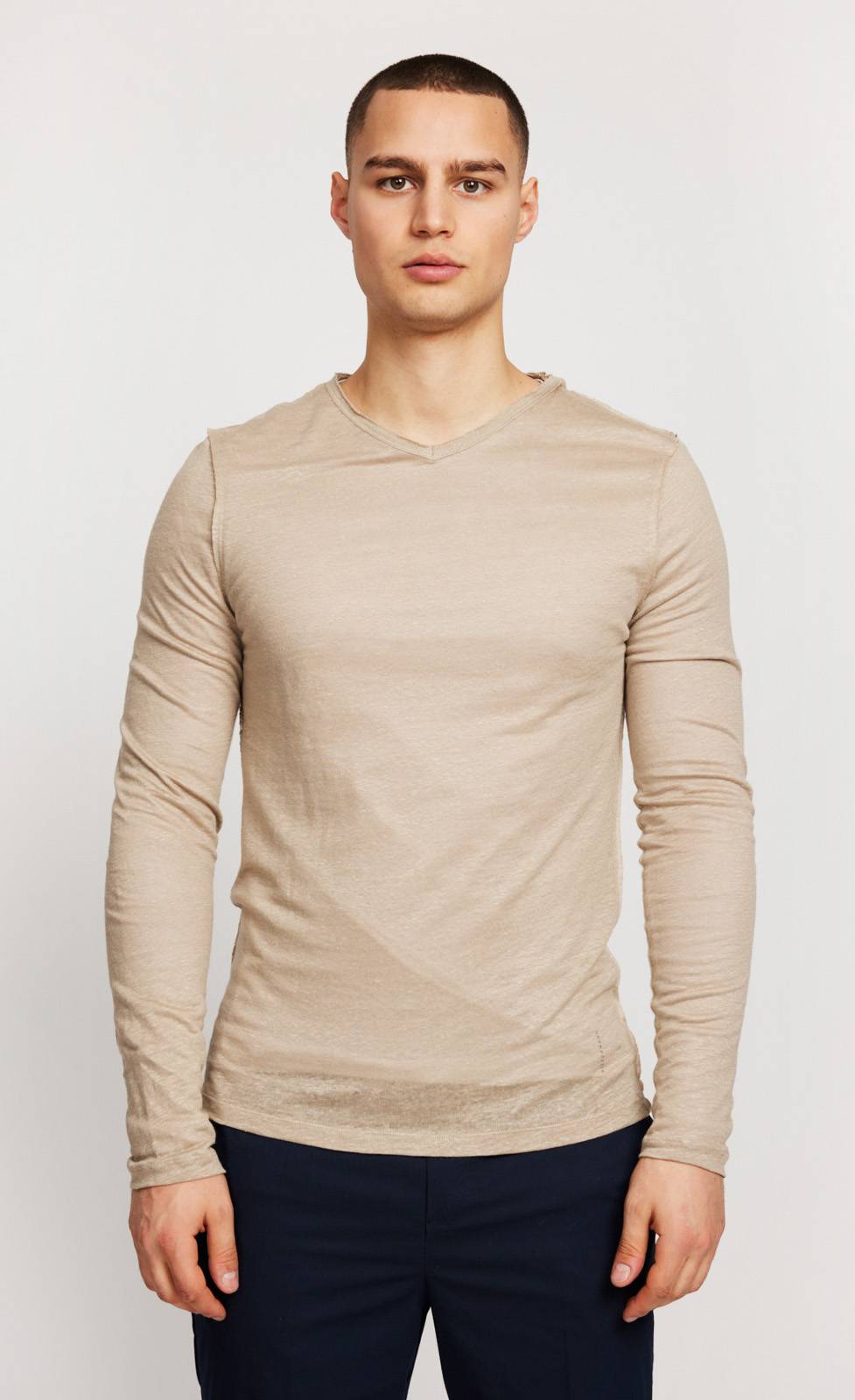 Kiefermann Florian 2in1 Leinen-Baumwoll-Shirt Neueste Stile