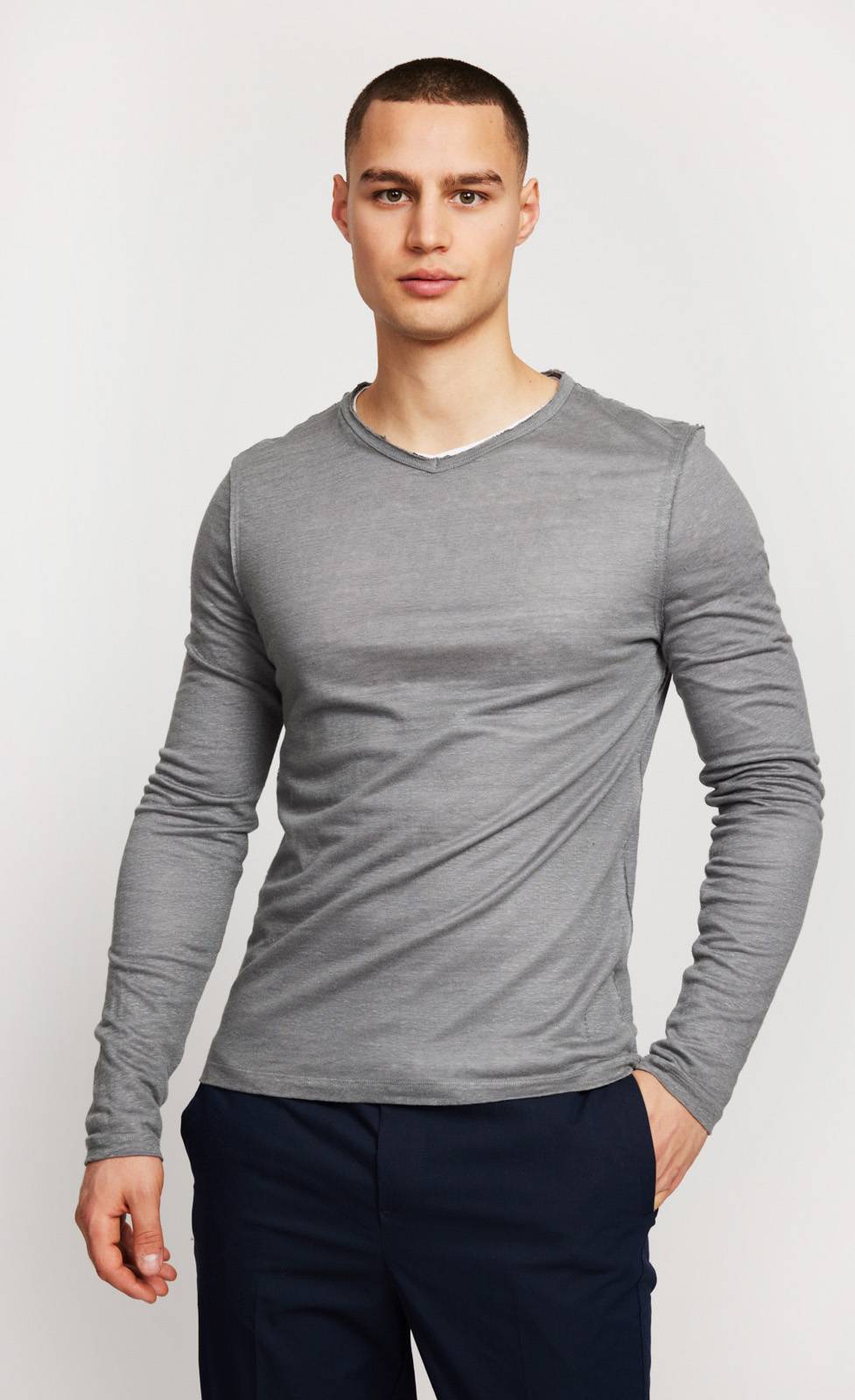 Kiefermann Florian 2in1 Leinen-Baumwoll-Shirt Neueste Stile