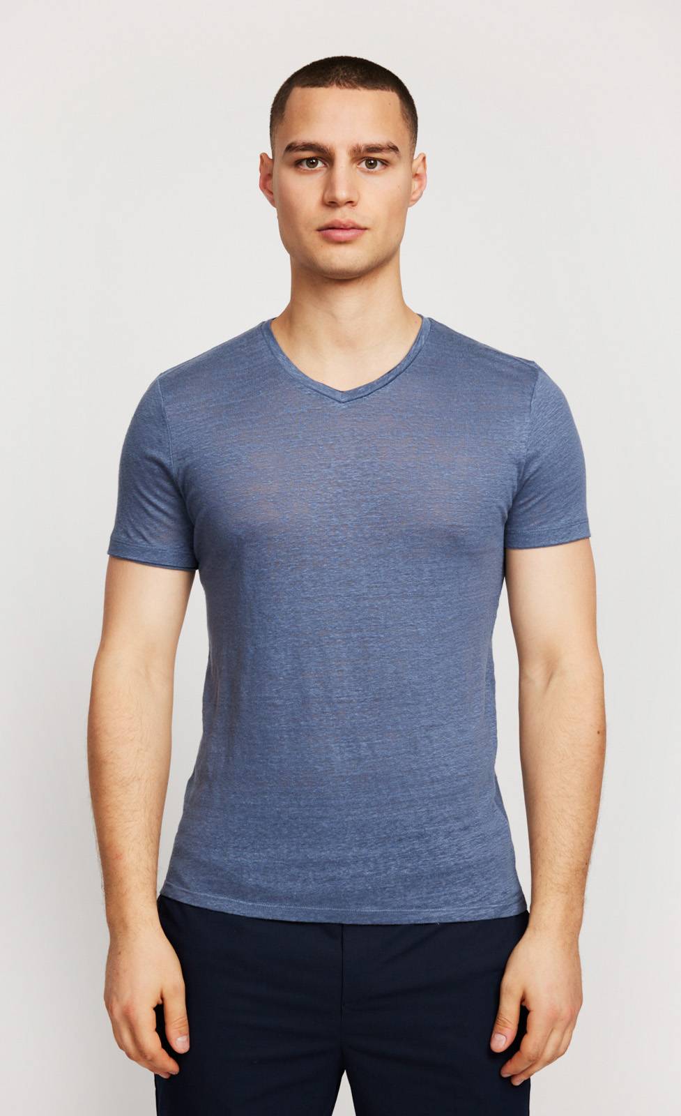 Kiefermann Flynn Leinen V-Ausschnitt-T-Shirt Letzte 2 Tage