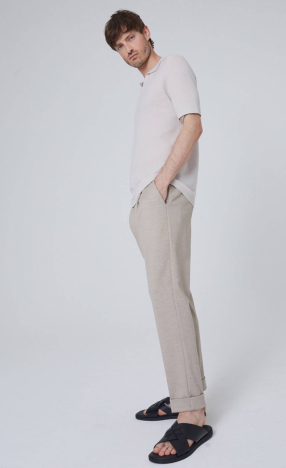 Kiefermann Timmy Fein gestreifte Jersey-Hose Zeitbegrenzte Promotion