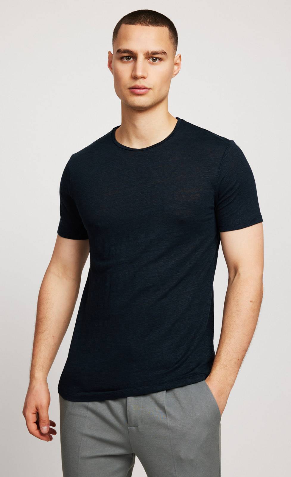 Kiefermann Laine Leinen Rundhals-T-Shirt Bis zu 50% Rabatt