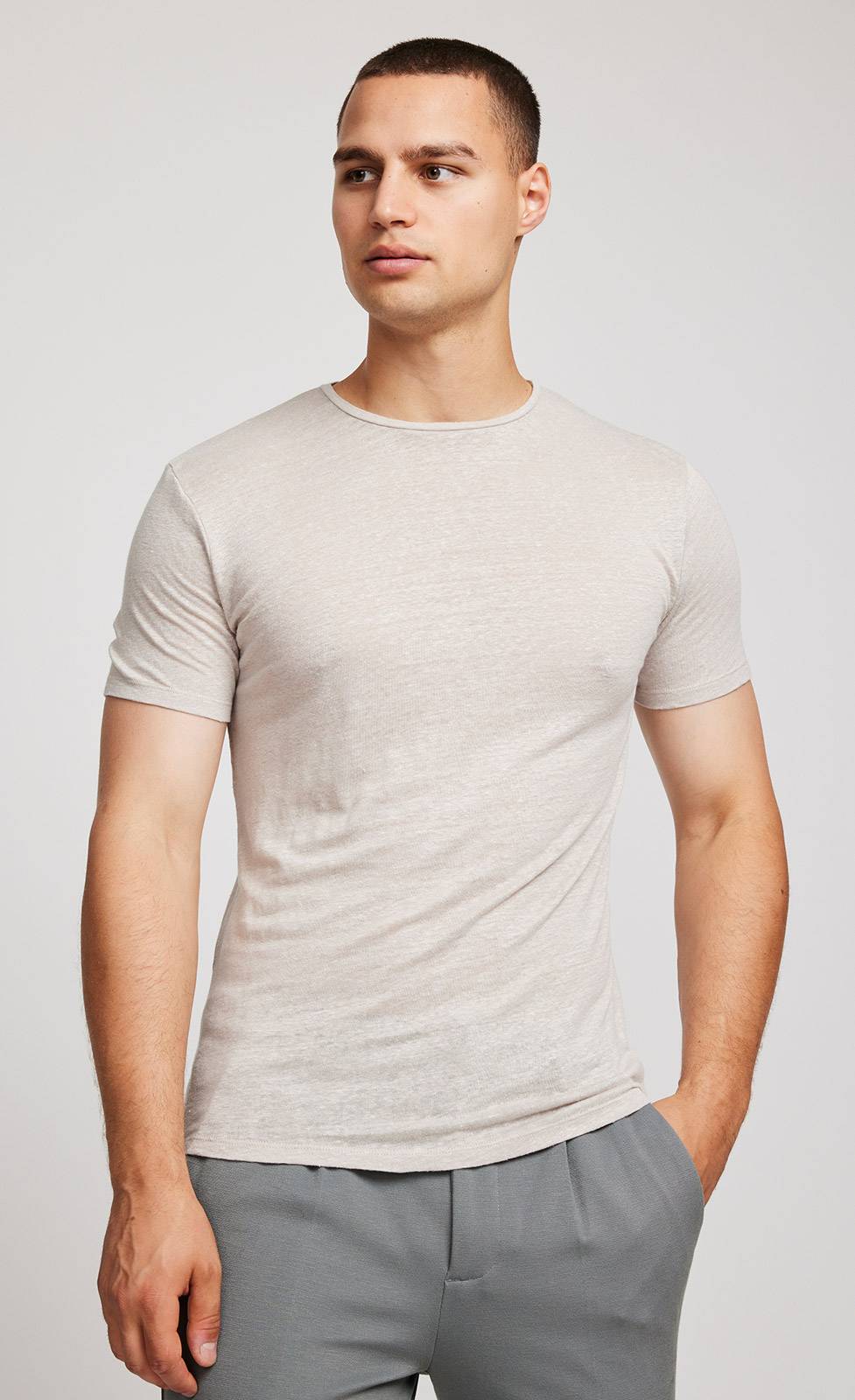 Kiefermann Laine Leinen Rundhals-T-Shirt Bis zu 50% Rabatt