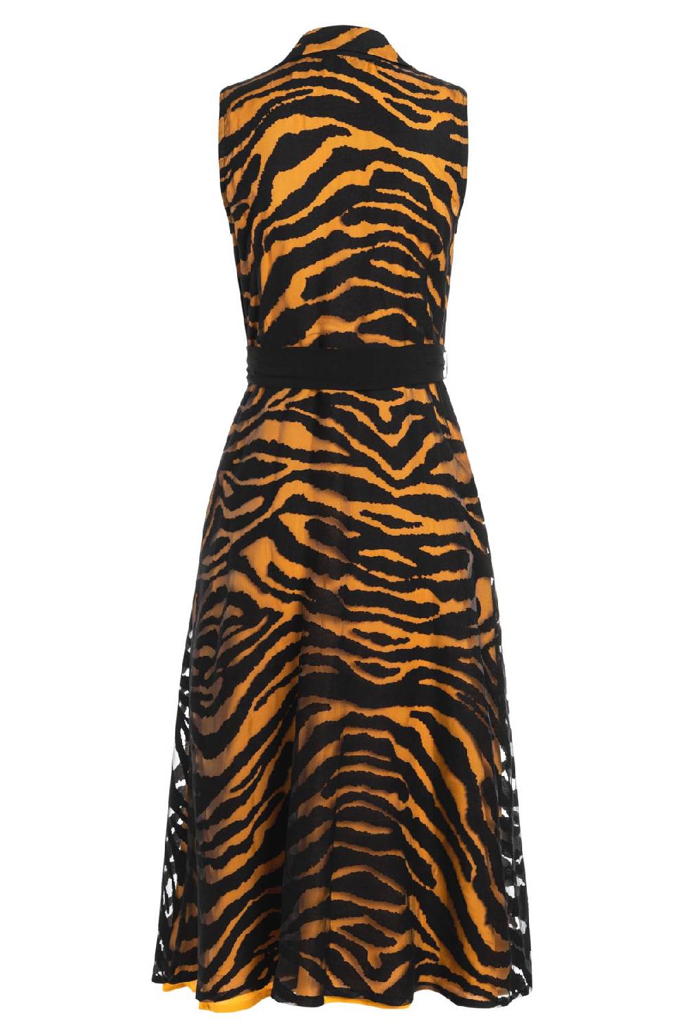Ana Alcazar Blusenkleid Zapa Schwarz-Braun Günstiger Verkauf