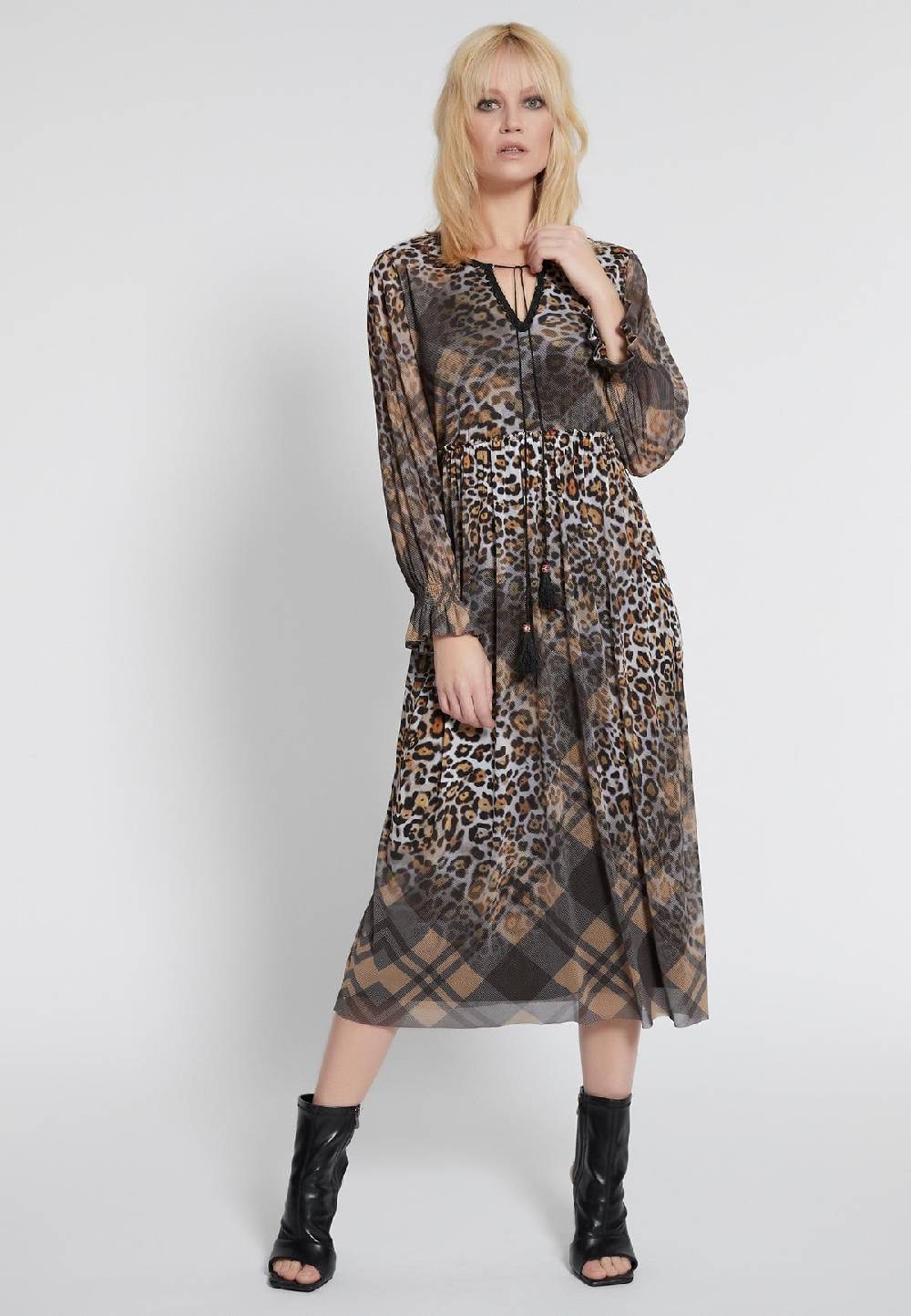 Ana Alcazar Midikleid Hilla Neueste Stile