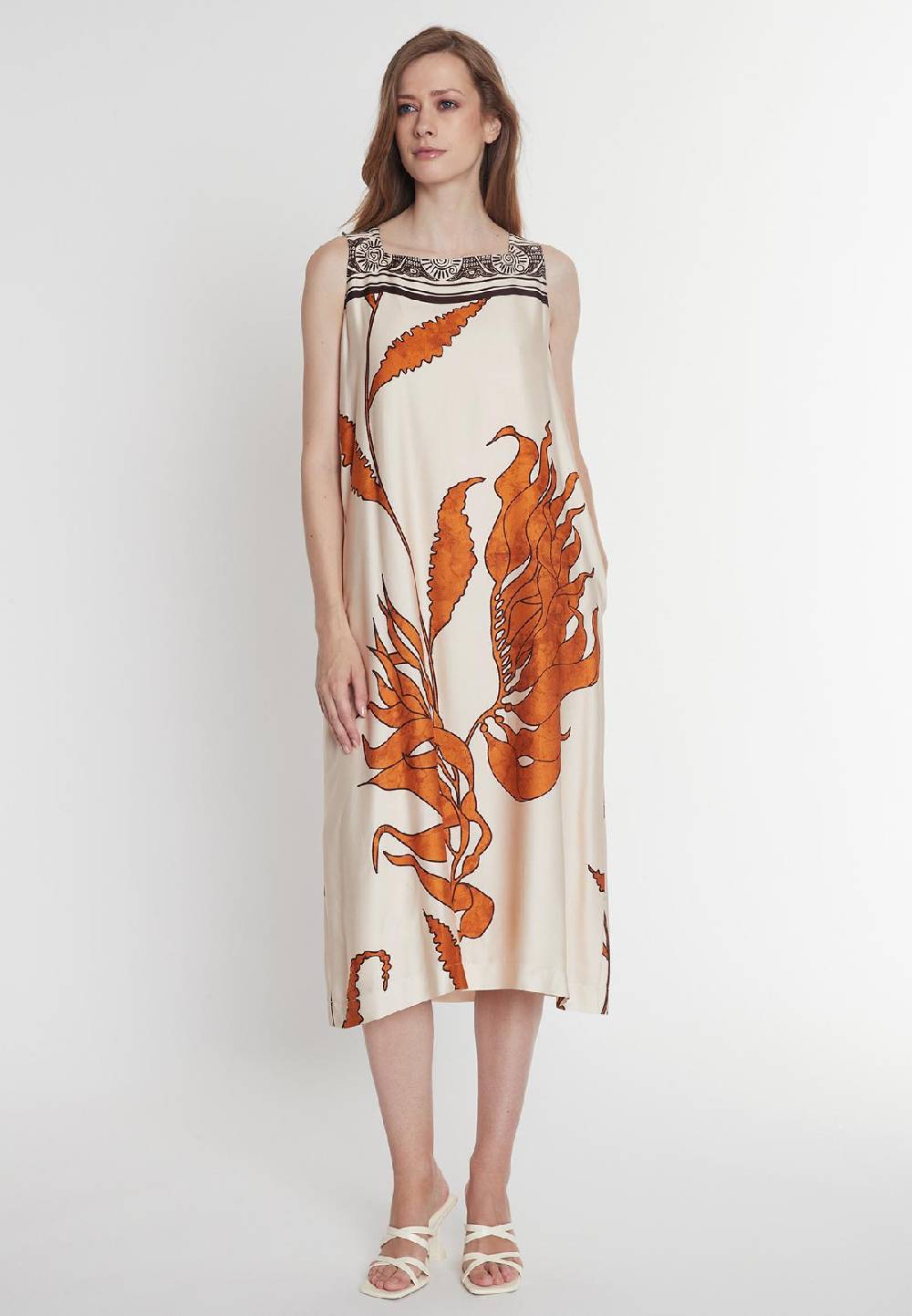 Ana Alcazar Midikleid Palea Riesige Rabatte