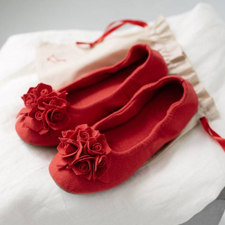 ﻿Pampuschen Grace wool erdbeere Auslauf