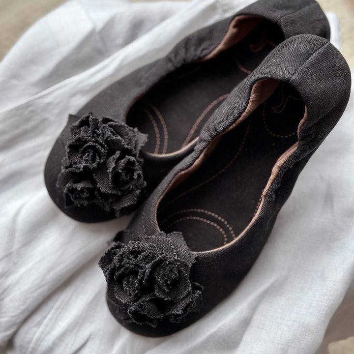 Pampuschen Grace cotton canvas schwarz Verkauf