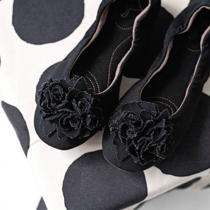 Pampuschen Grace cotton canvas schwarz Verkauf