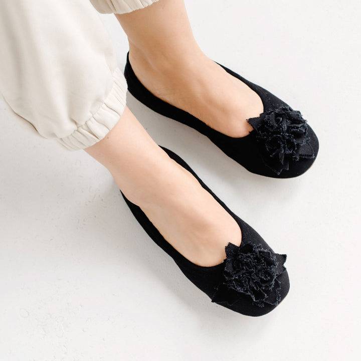 Pampuschen Grace cotton canvas schwarz Verkauf