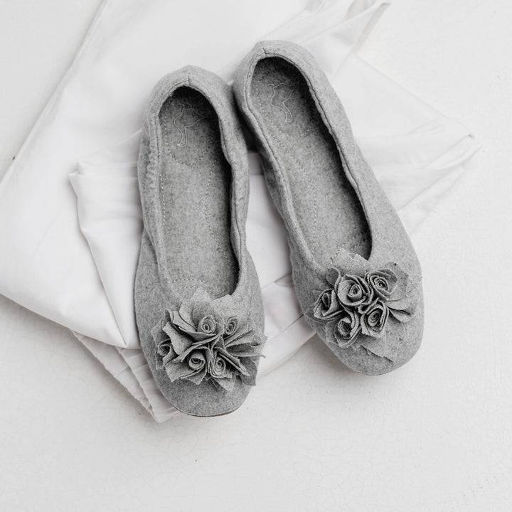 Pampuschen Grace wool lichtgrau Hotsell