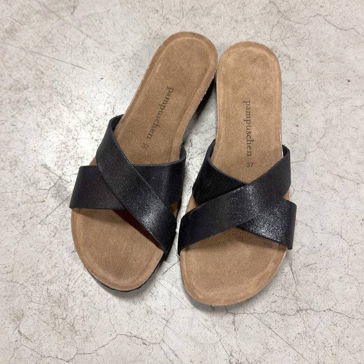 Pampuschen Lyda B metallic schwarz Günstiger Verkauf