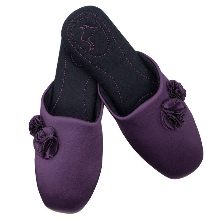 Pampuschen Ginger satin aubergine Limitierter Zeitrabatt