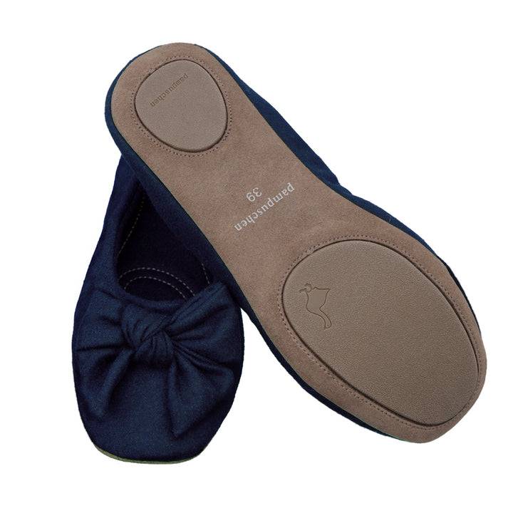 Pampuschen Daisy wool dunkelblau Fabrik Onlineshop