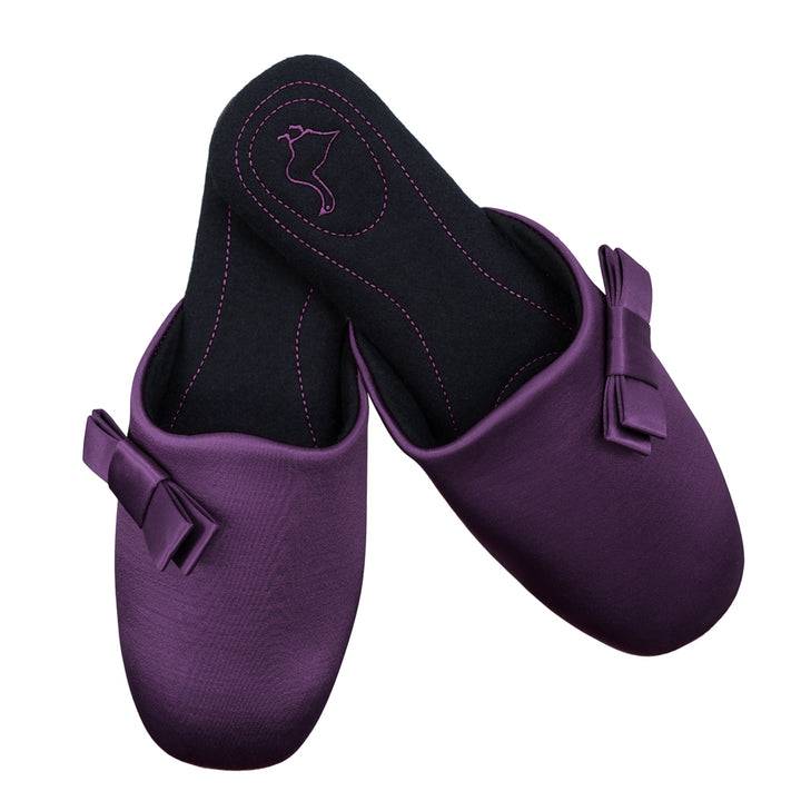 Pampuschen Jane satin aubergine Günstig kaufen