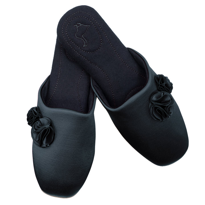 Pampuschen Ginger satin schwarz Versandkostenfrei