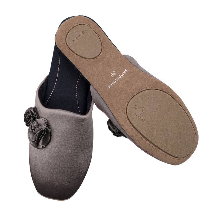 Pampuschen Ginger satin taupe Flash Sale