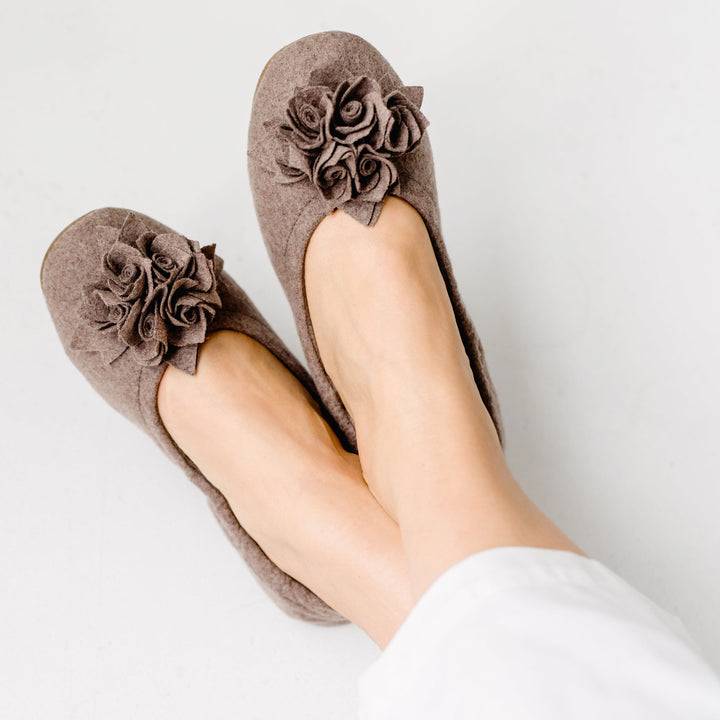 Pampuschen Grace wool trüffel Neueste Mode