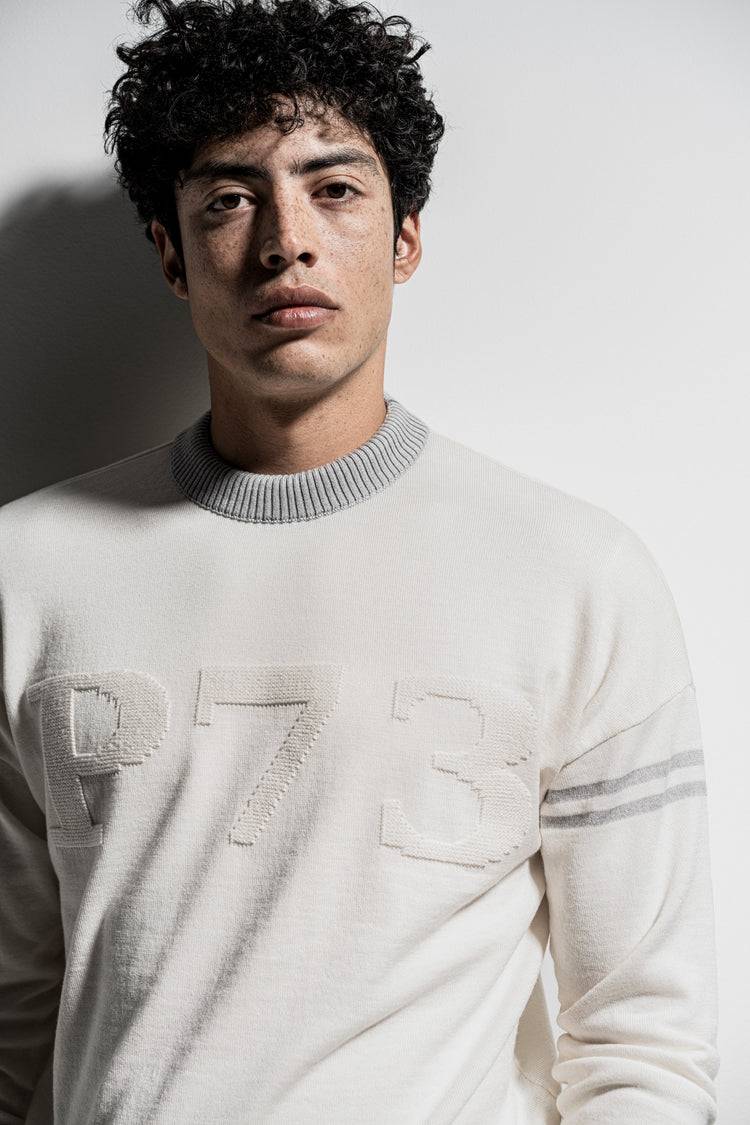 Phil Petter Rundhals-Pullover aus Merinowolle, P73 Logo 50% Rabatt mit kostenlosem Versand