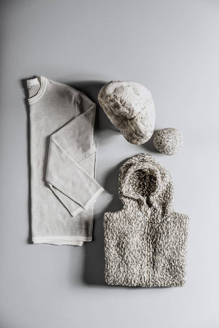 Phil Petter Rundhals-Pullover aus Merinowolle & Baumwolle, Relaxed Fit Fabrikladen