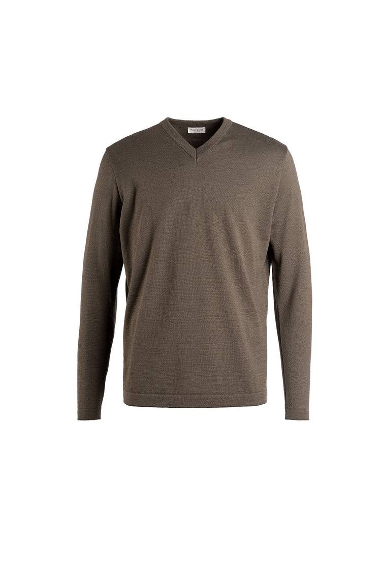 Phil Petter V-Pullover aus Merino-Seide Black Friday Preise