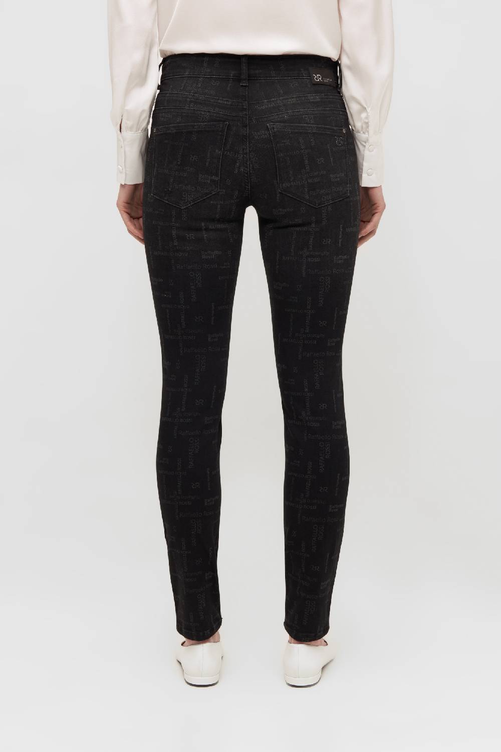 ﻿Raffaello Rossi 5-Pocket Skinny lang Mid Waist gemustert: AMAL L Auslauf