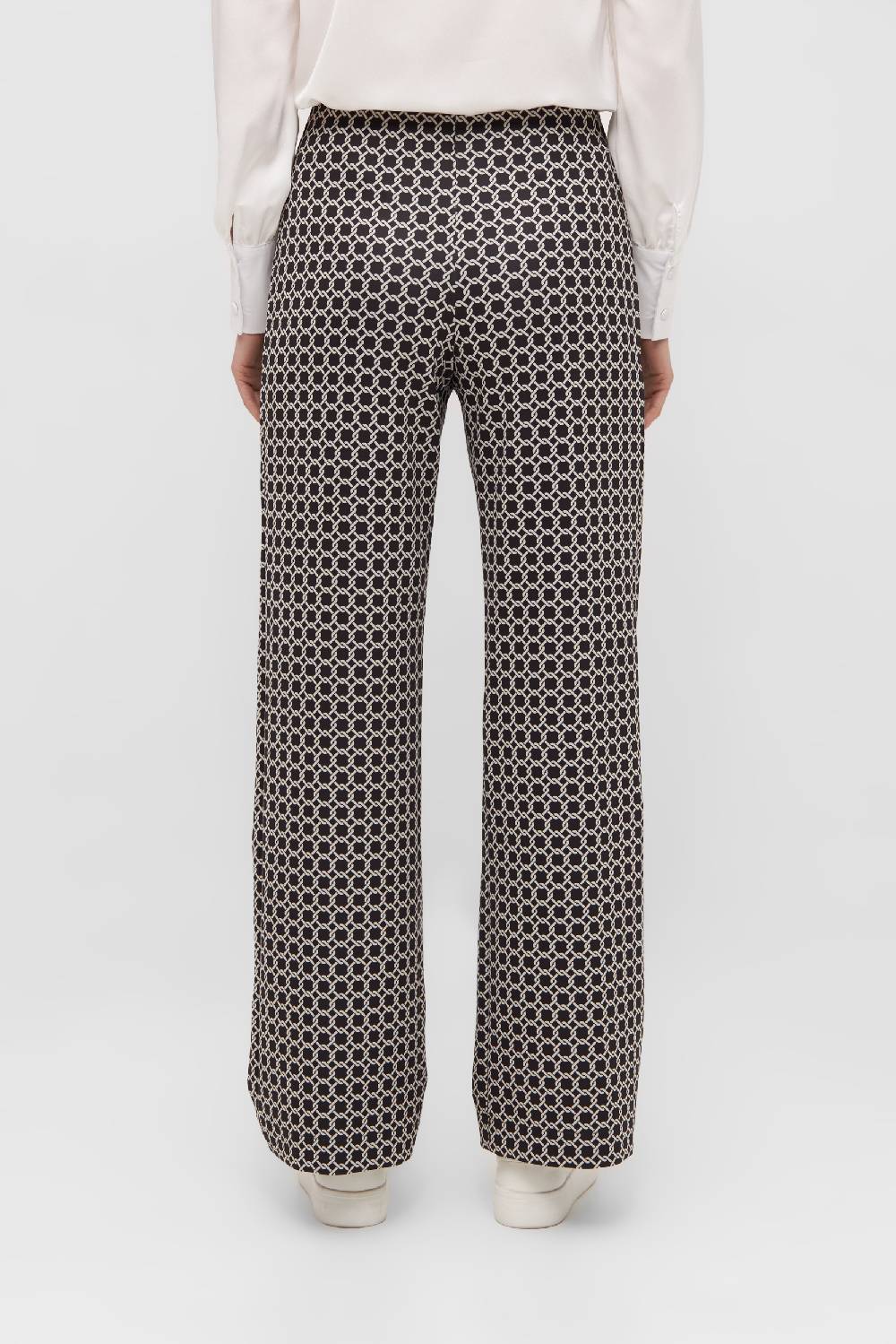 Raffaello Rossi Marlenehose Wide Leg lang Mid Waist gemustert: ELAINE Fabrikpreis