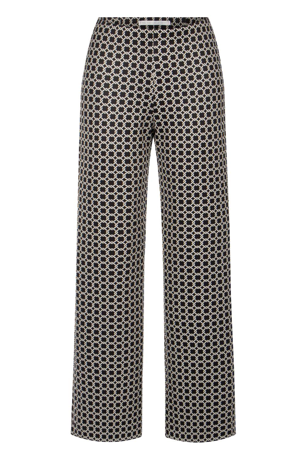 Raffaello Rossi Marlenehose Wide Leg lang Mid Waist gemustert: ELAINE Fabrikpreis
