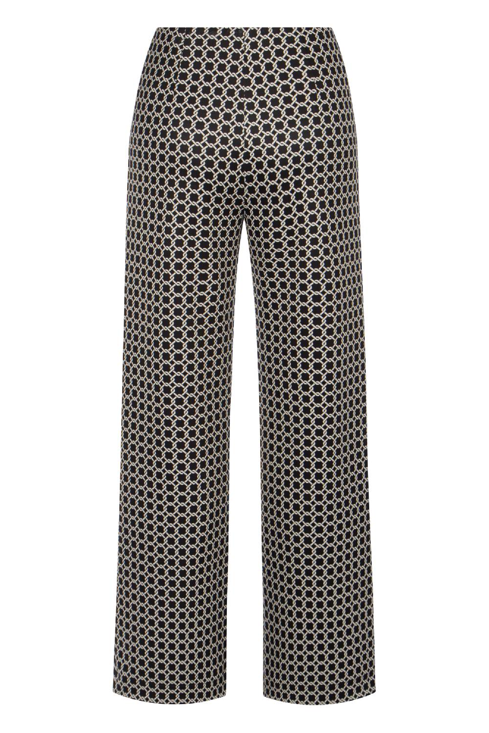 Raffaello Rossi Marlenehose Wide Leg lang Mid Waist gemustert: ELAINE Fabrikpreis