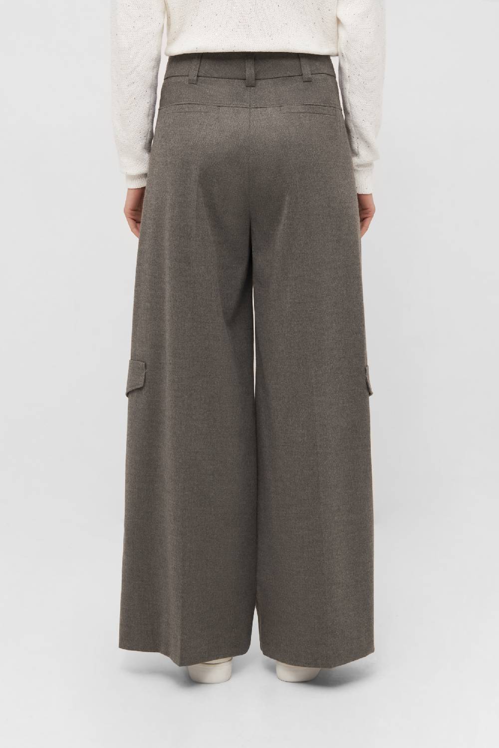 Raffaello Rossi Cargo Wide Leg lang High Waist grau: JASCHA Sonderangebot