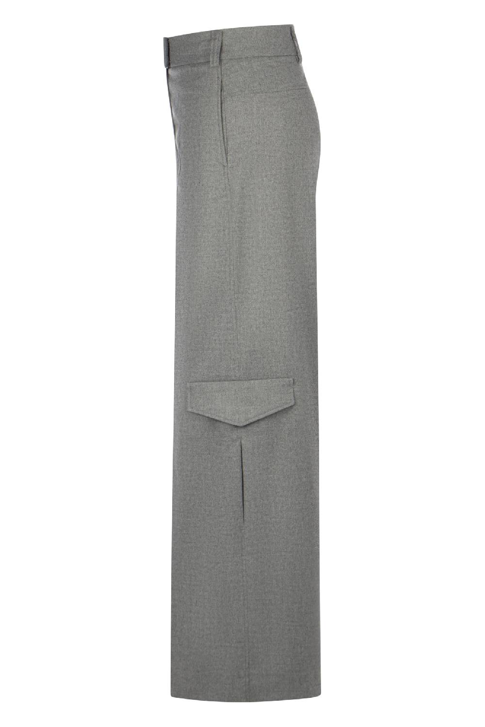 Raffaello Rossi Cargo Wide Leg lang High Waist grau: JASCHA Sonderangebot