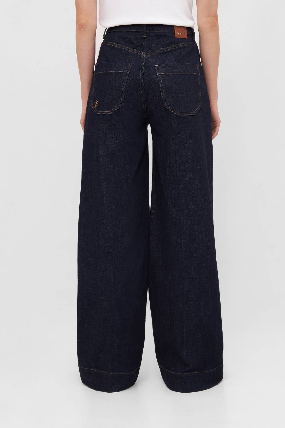 Raffaello Rossi 5-Pocket Wide Leg verkürzt -6/8 High Waist blau: MIRU Preisnachlass