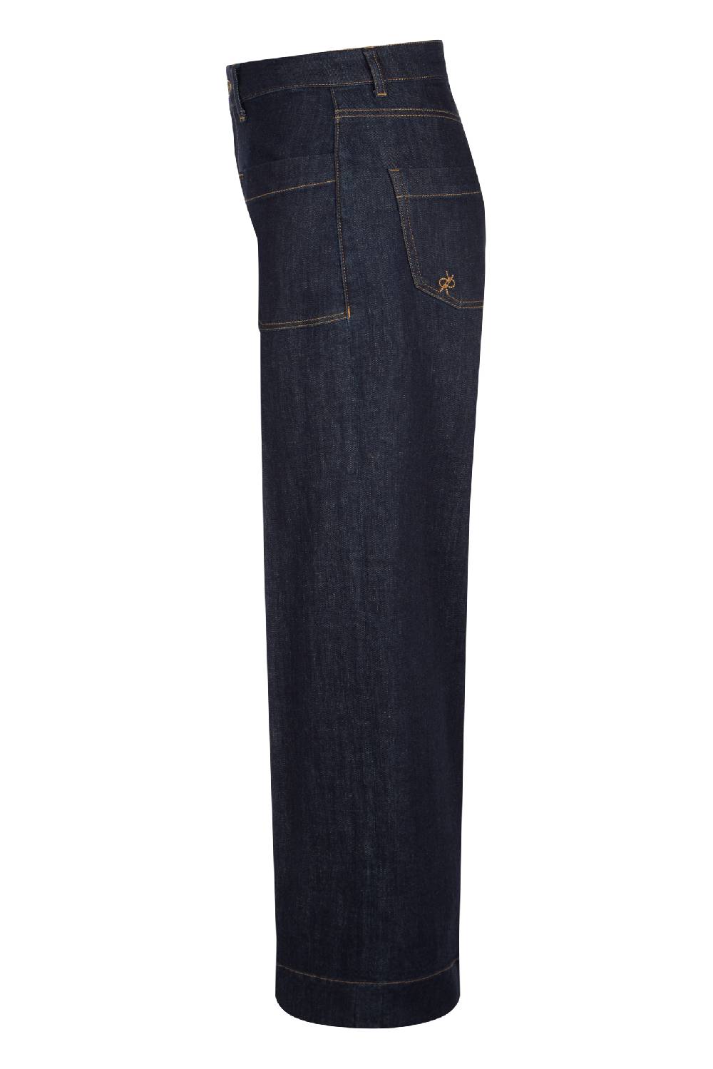 Raffaello Rossi 5-Pocket Wide Leg verkürzt -6/8 High Waist blau: MIRU Preisnachlass