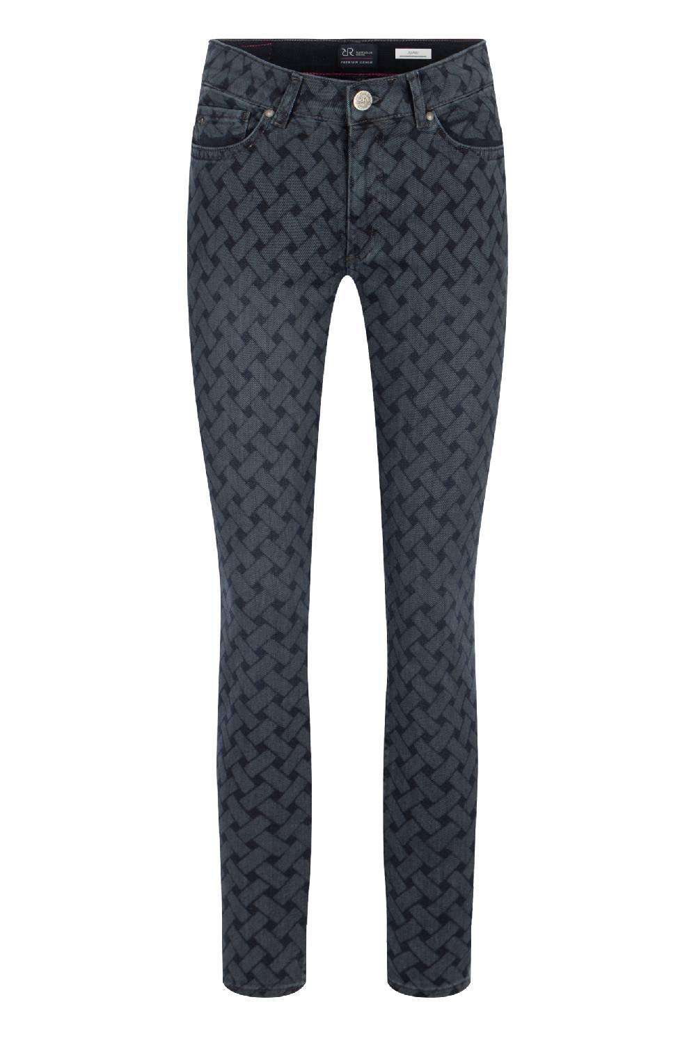Raffaello Rossi 5-Pocket Slim lang Mid Waist gemustert: SUZY L Vatertagsangebot