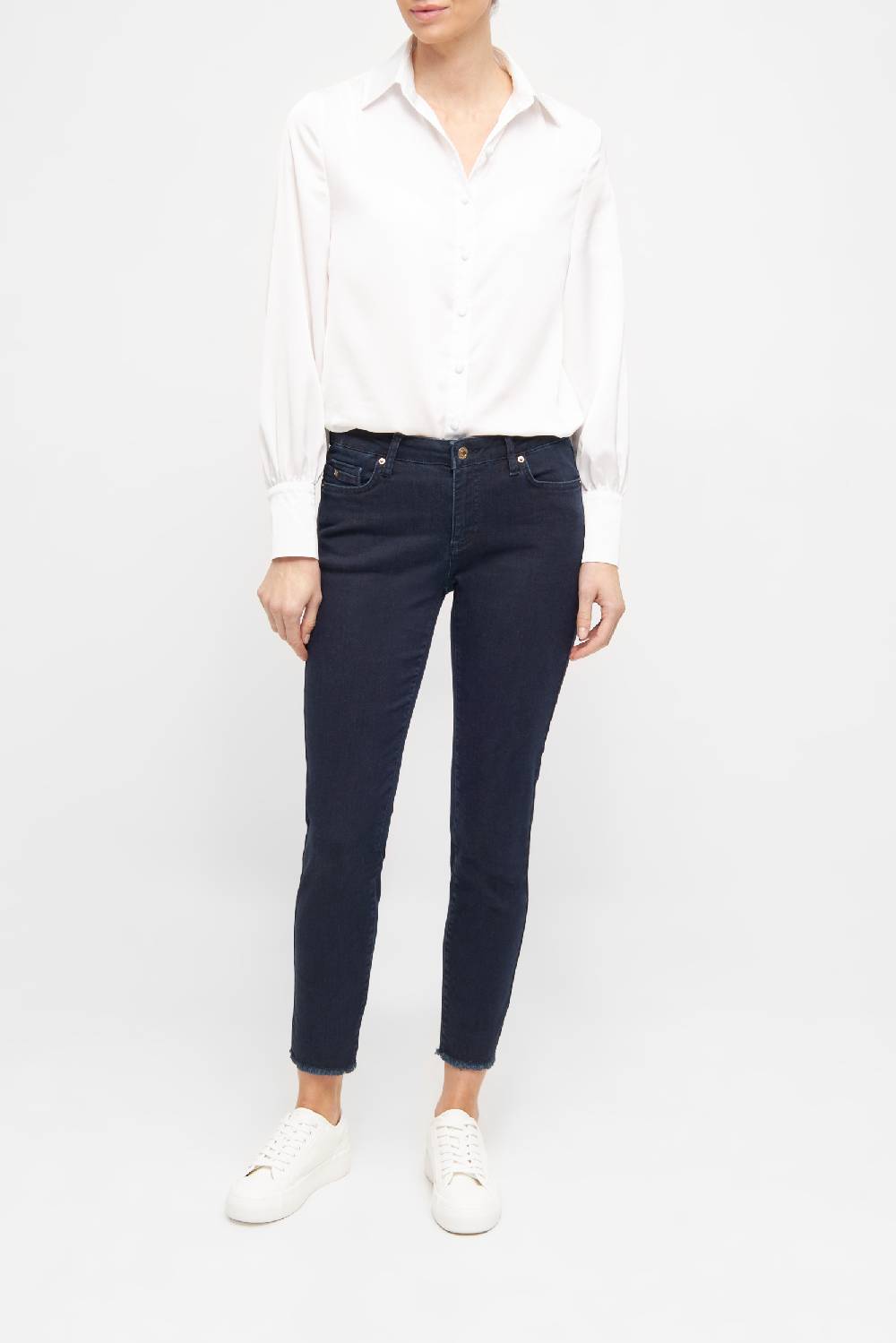 Raffaello Rossi 5-Pocket Slim verkürzt -7/8 Mid Waist schwarz: JANE Riesige Ersparnisse