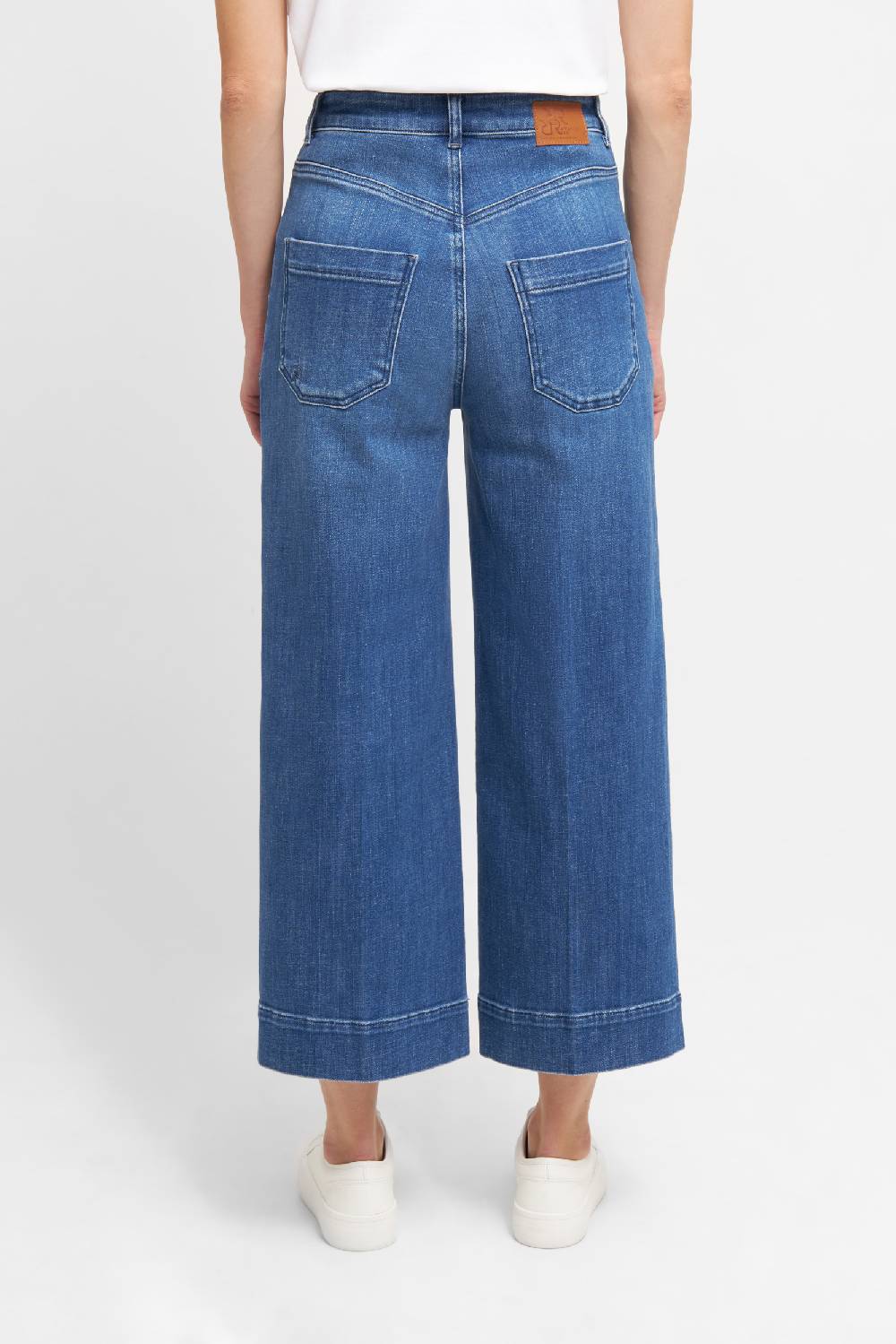 Raffaello Rossi 5-Pocket Wide Leg verkürzt -6/8 High Waist blau: MIRU 6/8 Super Sparpreis